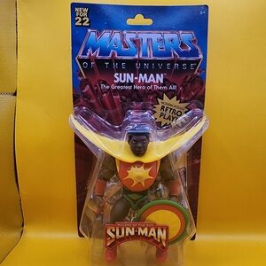 New- Masters of the Universe Origins Sun-Man Action Figure 2021 Mattel MOTU